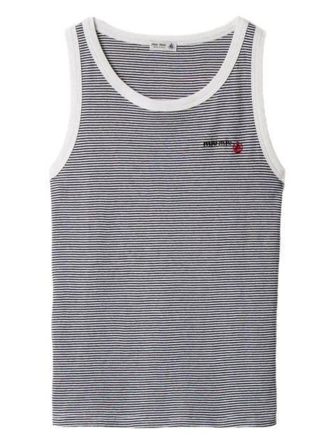 Miu Miu x Petit Bateau ribbed top - White - zdjęcie produktu nr 1