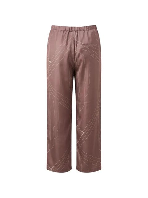 Alysi patterned palazzo trousers - Brown - zdjęcie produktu nr 2