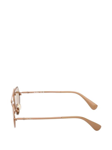 Max Mara geometric-frame sunglasses - Neutrals