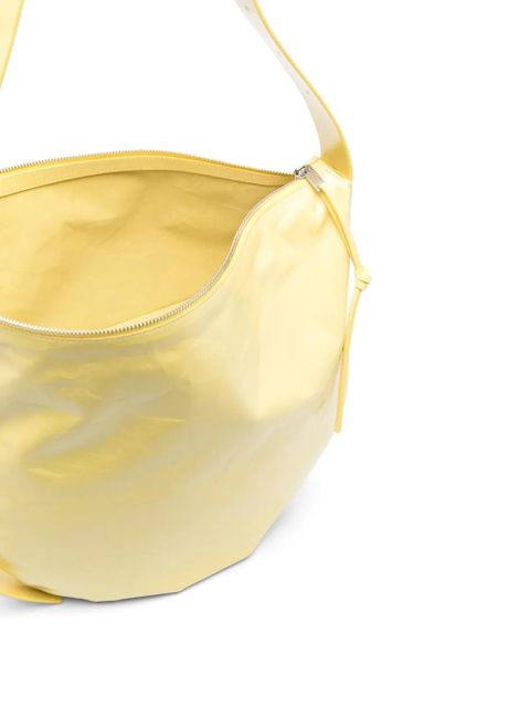 Jil Sander polished-finish leather tote bag - Yellow