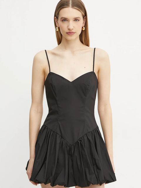 Bardot sukienka bawełniana kolor czarny mini rozkloszowana 59794DB - zdjęcie produktu nr 1