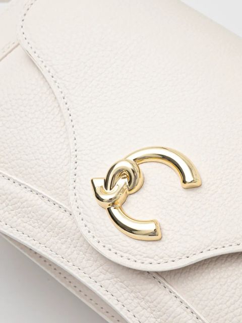 Coccinelle torebka skórzana COCCINELLE C-ME kolor biały SSL 12 01 01