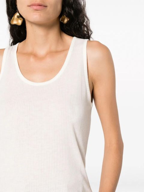LouLou de Saison scoop-neck ribbed tank top - White