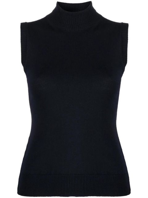 Sportmax roll-neck virgin-wool vest - Blue - zdjęcie produktu nr 1