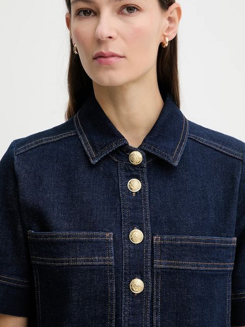 Dkny sukienka jeansowa kolor granatowy mini prosta DJ5D9126