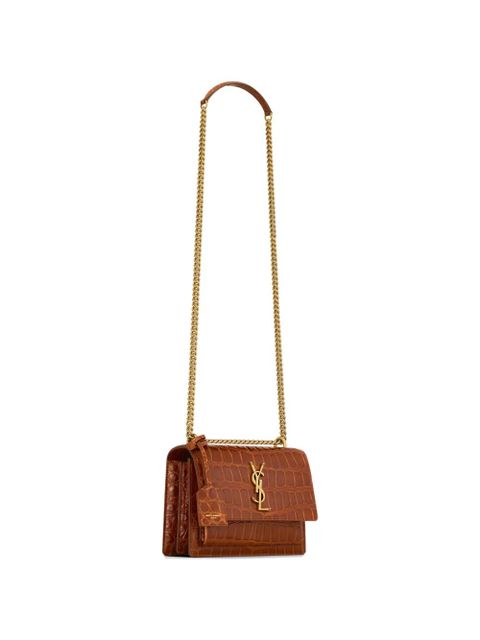 Saint Laurent small Sunset cross body bag - Brown