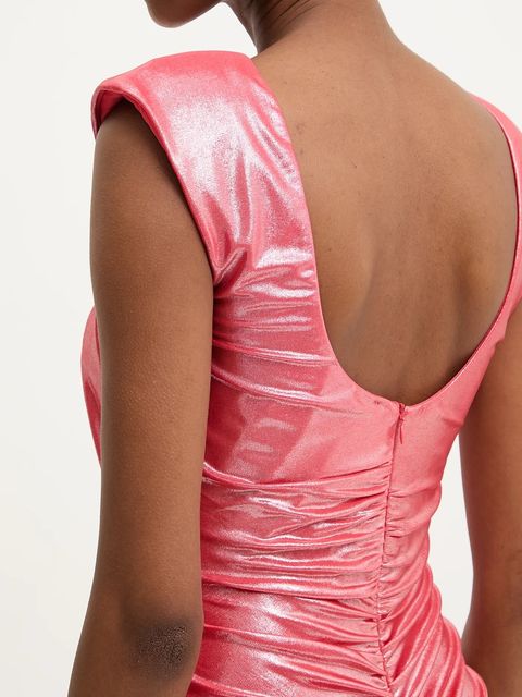 Answear.LAB sukienka kolor czerwony mini dopasowana