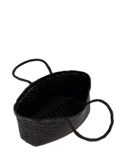 DRAGON DIFFUSION big Triple Jump woven leather tote bag - Black