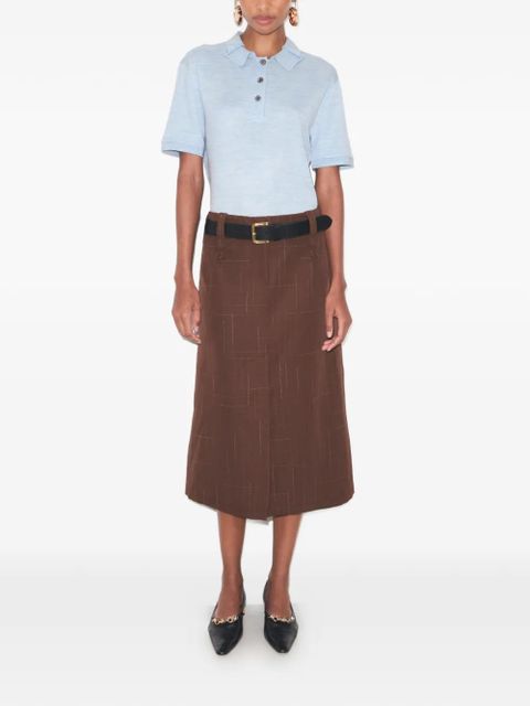 Tory Burch wool skirt - Brown - zdjęcie produktu nr 2
