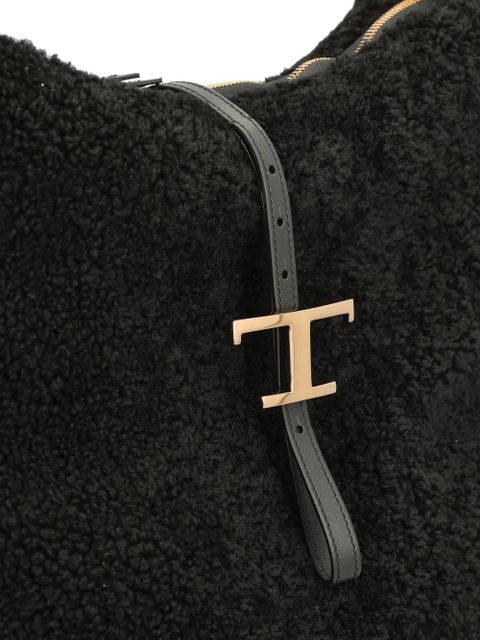 Tod's shearling shoulder bag - Black