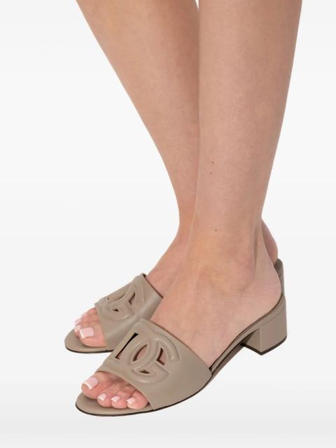 Dolce & Gabbana cutout block-heel sandals - Green