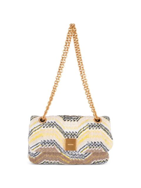 Missoni Caperdoni zig-zag sequin-embellished clutch bag - Neutrals - zdjęcie produktu nr 1