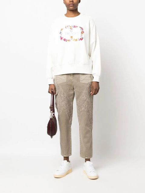 TWINSET logo-embroidered sweatshirt - White - zdjęcie produktu nr 2