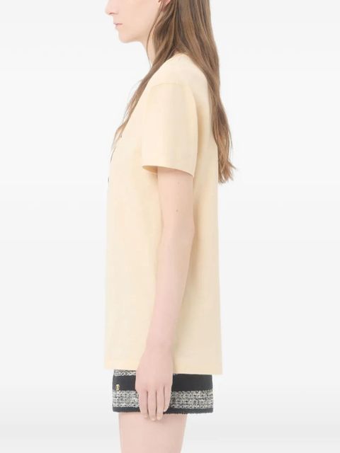 Valentino Garavani cotton jersey T-Shirt with Panther Lady print - Yellow