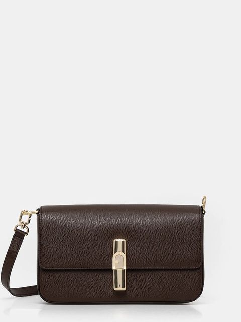 Furla torebka skórzana kolor brązowy WB01826 ARE000 4284S - zdjęcie produktu nr 1