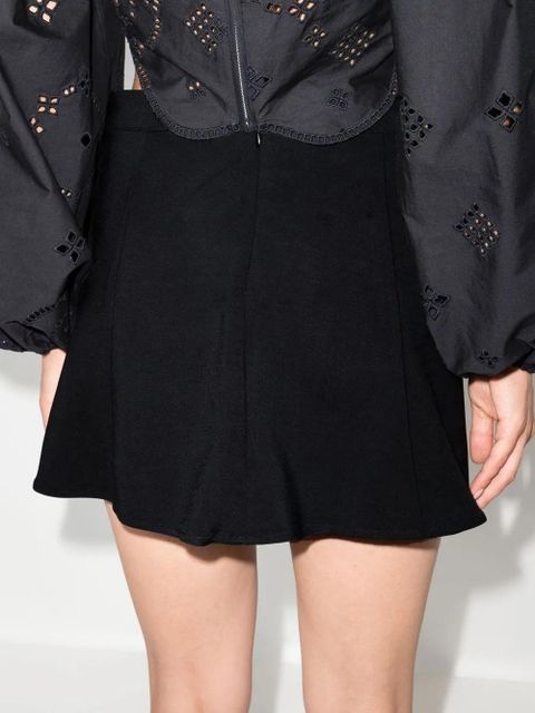 Reformation Liene A-line mini skort - Black