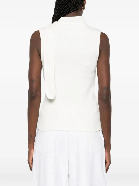 LEMAIRE asymmetrical fitted top - White