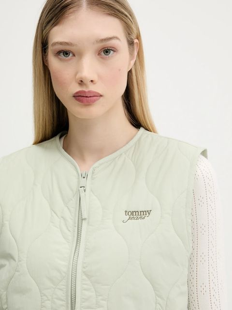 Tommy Jeans bezrękawnik damski kolor zielony przejściowy DW0DW21184 - zdjęcie produktu nr 2