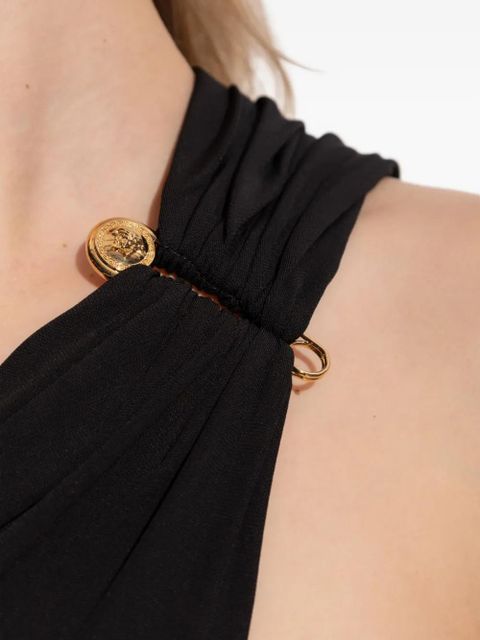 Versace asymmetrical one-shoulder top - Black