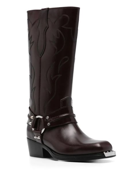 SANDRO 50mm square-toe boots - Red