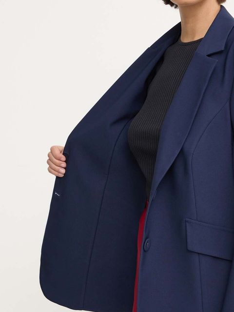 Sandro Ferrone marynarka kolor granatowy jednorzędowa gładka SFS18XBDALTROVE