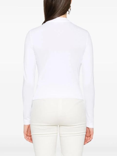 Jacquemus logo-patch long-sleeve T-shirt - White