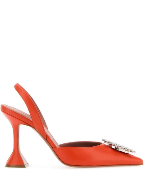 Amina Muaddi Begum 95mm pumps - Orange - zdjęcie produktu nr 1
