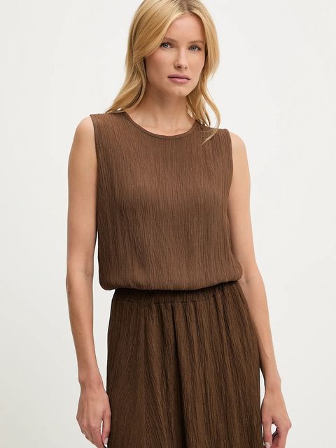 Answear.LAB bluzka i spódnica damski kolor brązowy - zdjęcie produktu nr 2