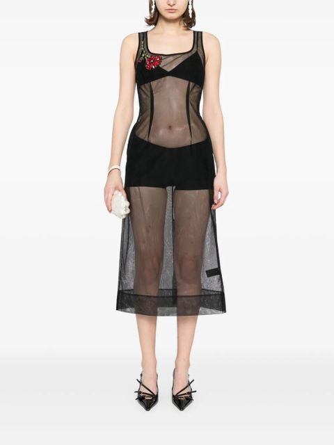 Simone Rocha square-neck dress - Black