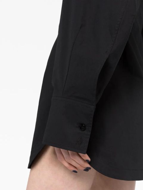 The Attico cut-out bustier shirtdress - Black