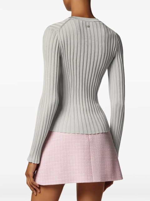 Versace ribbed crew-neck sweater - Grey
