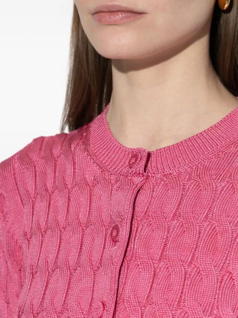 FENDI cable-knit cardigan - Pink