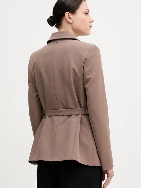 Gaudi marynarka kolor beżowy jednorzędowa gładka 521FD35023