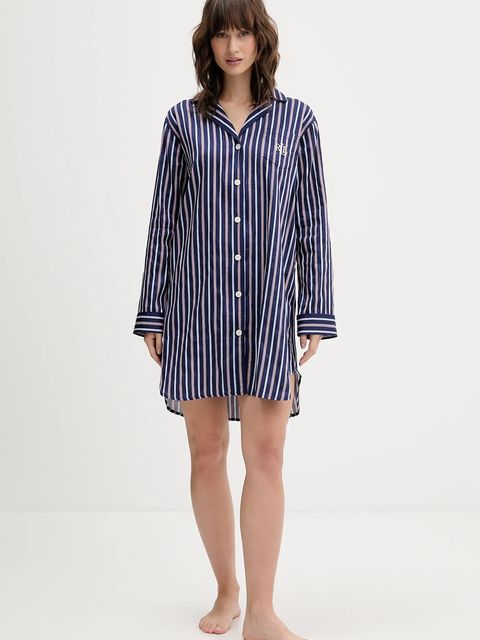 Lauren Ralph Lauren koszula piżamowa damska kolor granatowy ILN32479