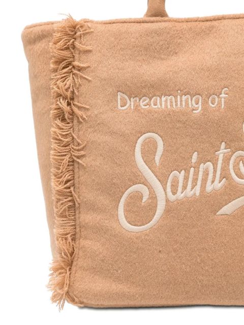 MC2 Saint Barth Colette Felt embroidered tote bag - Neutrals
