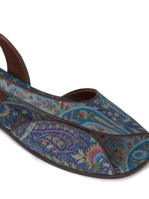 ETRO paisley flat sandals - Blue
