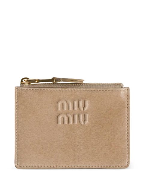 Miu Miu nappa-leather card holder - Neutrals - zdjęcie produktu nr 1