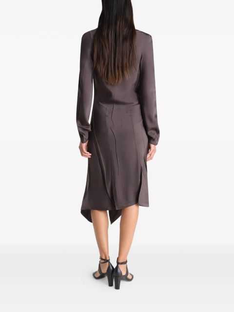 LEMAIRE creased bias dress - Brown