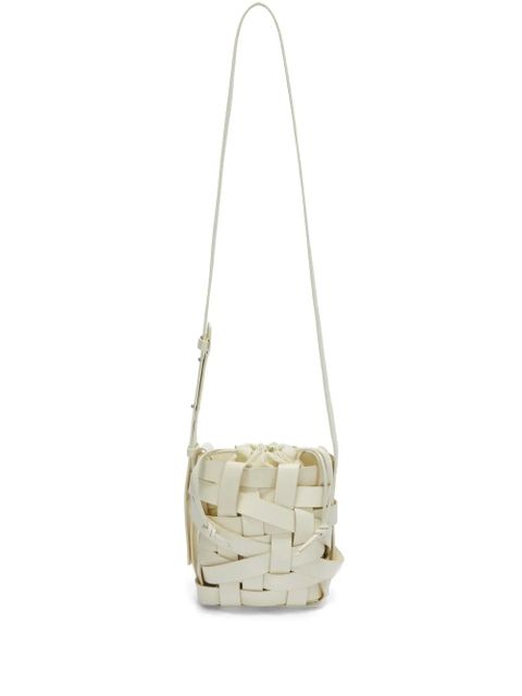 Jil Sander small woven leather bucket bag - White - zdjęcie produktu nr 1