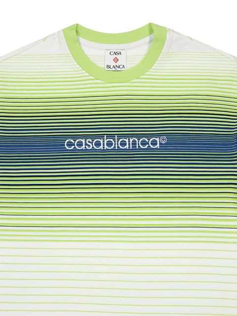 Casablanca striped long-sleeve sweater - White