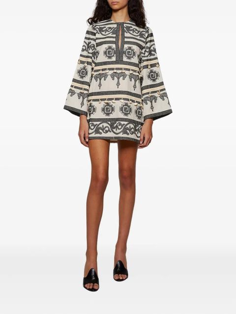 Johanna Ortiz Temple embroidered-tassels tunic - Neutrals - zdjęcie produktu nr 2