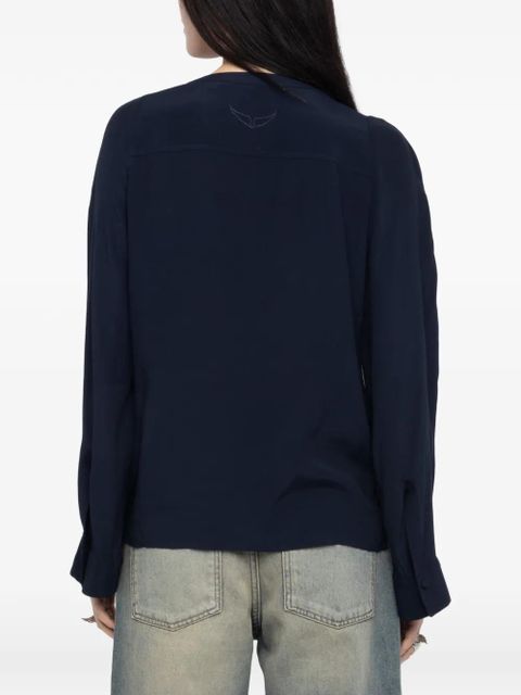 Zadig&Voltaire Torny V-neck blouse - Blue