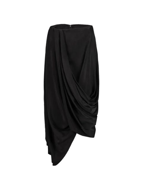 Maison Margiela draped midi skirt - Black - zdjęcie produktu nr 1
