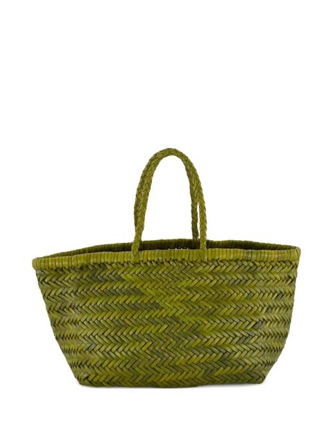DRAGON DIFFUSION herringbone-weave leather tote bag - Green - zdjęcie produktu nr 1