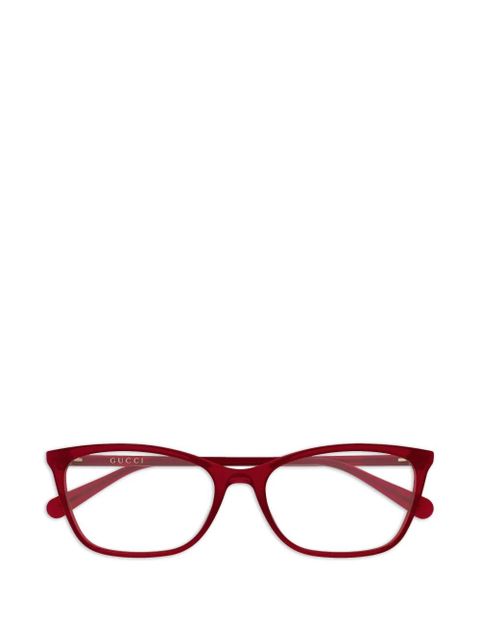 Gucci Eyewear square-frame glasses - Red - zdjęcie produktu nr 1