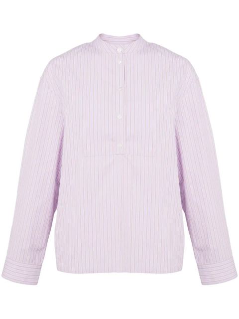 Yves Salomon striped cotton poplin blouse - Pink - zdjęcie produktu nr 1