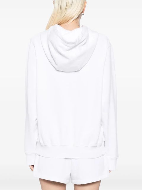 Casablanca embroidered logo hoodie - White