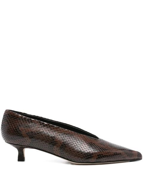 Aeyde 45mm Clara pointed-toe pumps - Brown - zdjęcie produktu nr 1