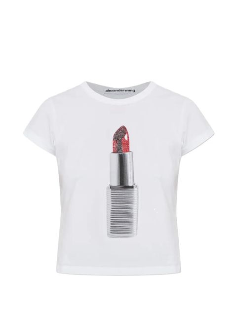Alexander Wang lip-stick-print T-shirt - White - zdjęcie produktu nr 1