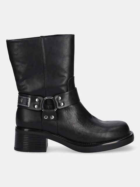 Just Cavalli botki damskie kolor czarny na słupku 79RA3S91ZSD61899